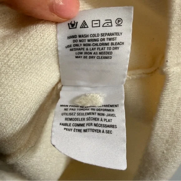 Anthropologie Moth Cream Mini Dress Bell Sleeves Large Sweater Dress - Picture 7 of 11